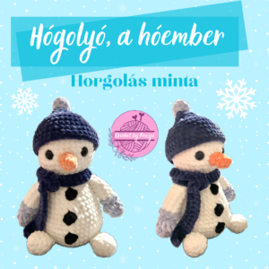 Hógolyó, a hóember - Horgolás minta (PDF)
